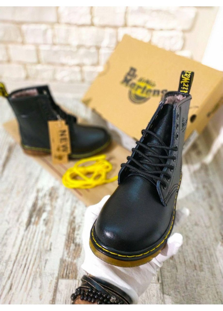Ботинки женские и мужские Dr. Martens 1460 Black 11822006 Доктор Мартинс (Мех) No Brand (366322876)