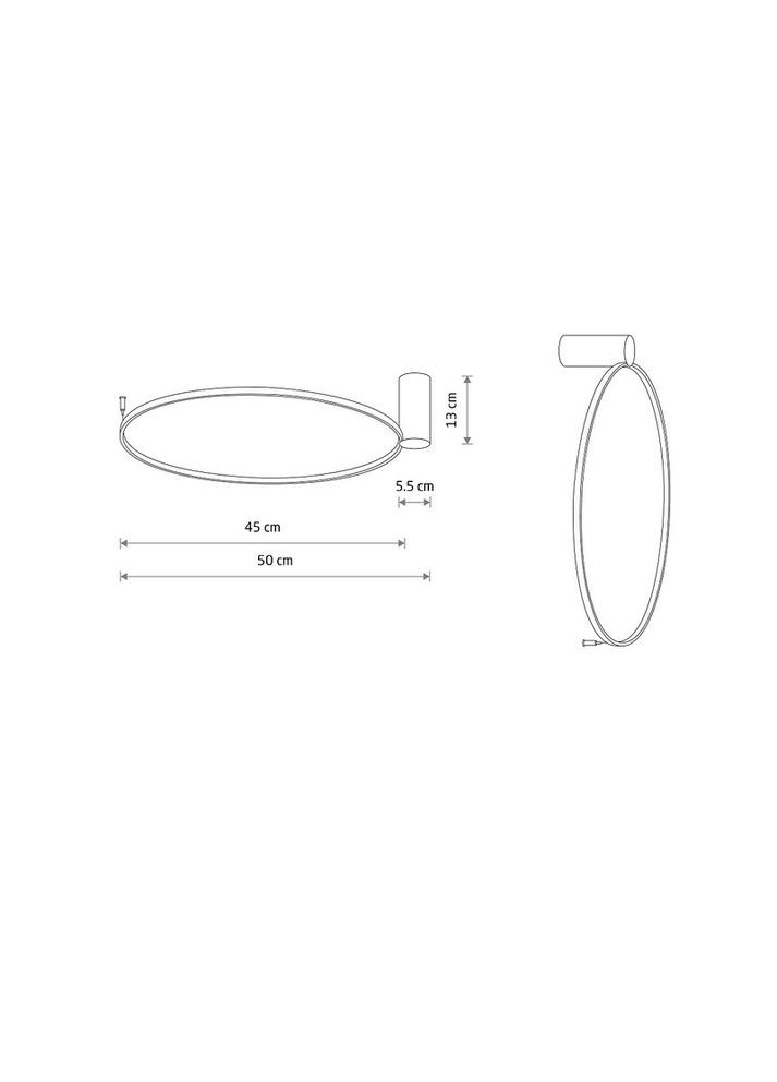 Люстра 10928 Circolo LED S 1x18W 3000K 560Lm IP20 Чорна (10928) Nowodvorski (318524777)