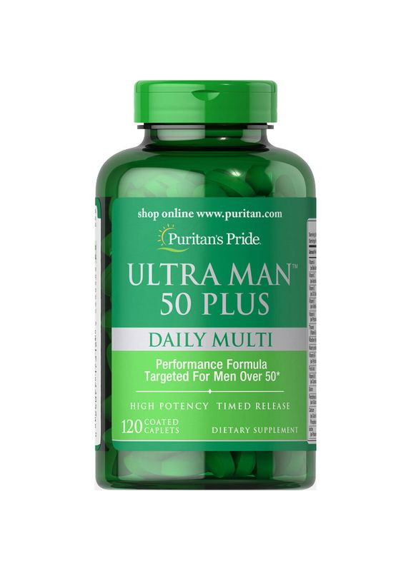 Вітаміни для чоловіків 50+ Puritan's Pride Ultra Vita Man™ 50 Plus 120caps Puritans Pride (291848558)