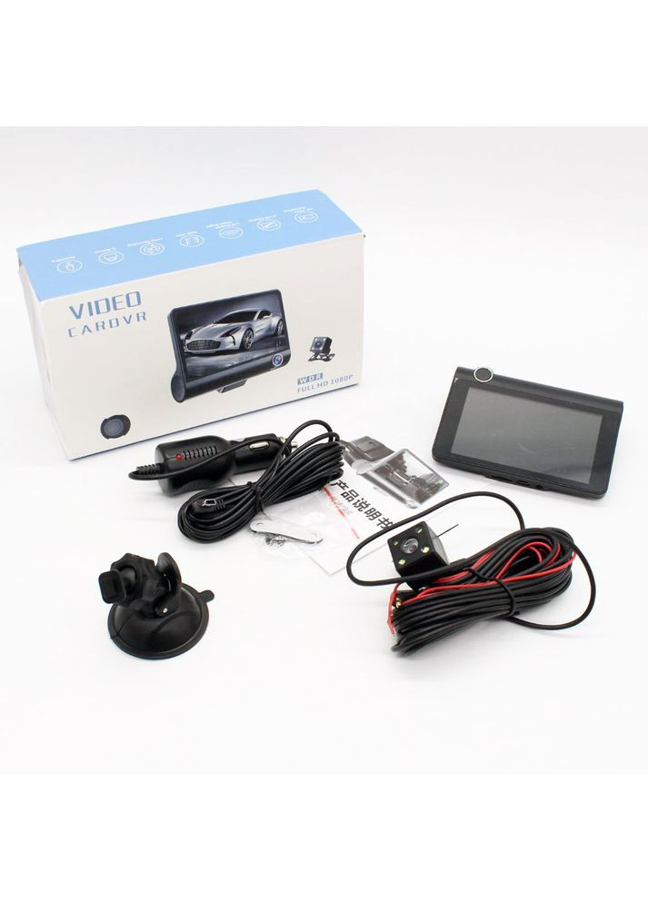 Автомобільний відеореєстратор 4", 3 камери, HD, SD319/z233D/Реєстратор із камерою заднього огляду full (370624070)