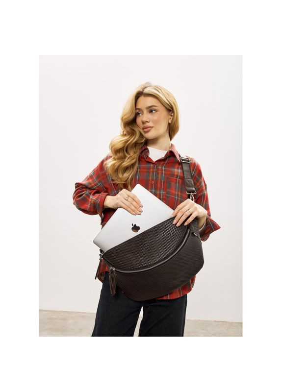 Жіноча шкіряна cумка-бананка під ноутбук Urban Laptop Sambag (372445506)