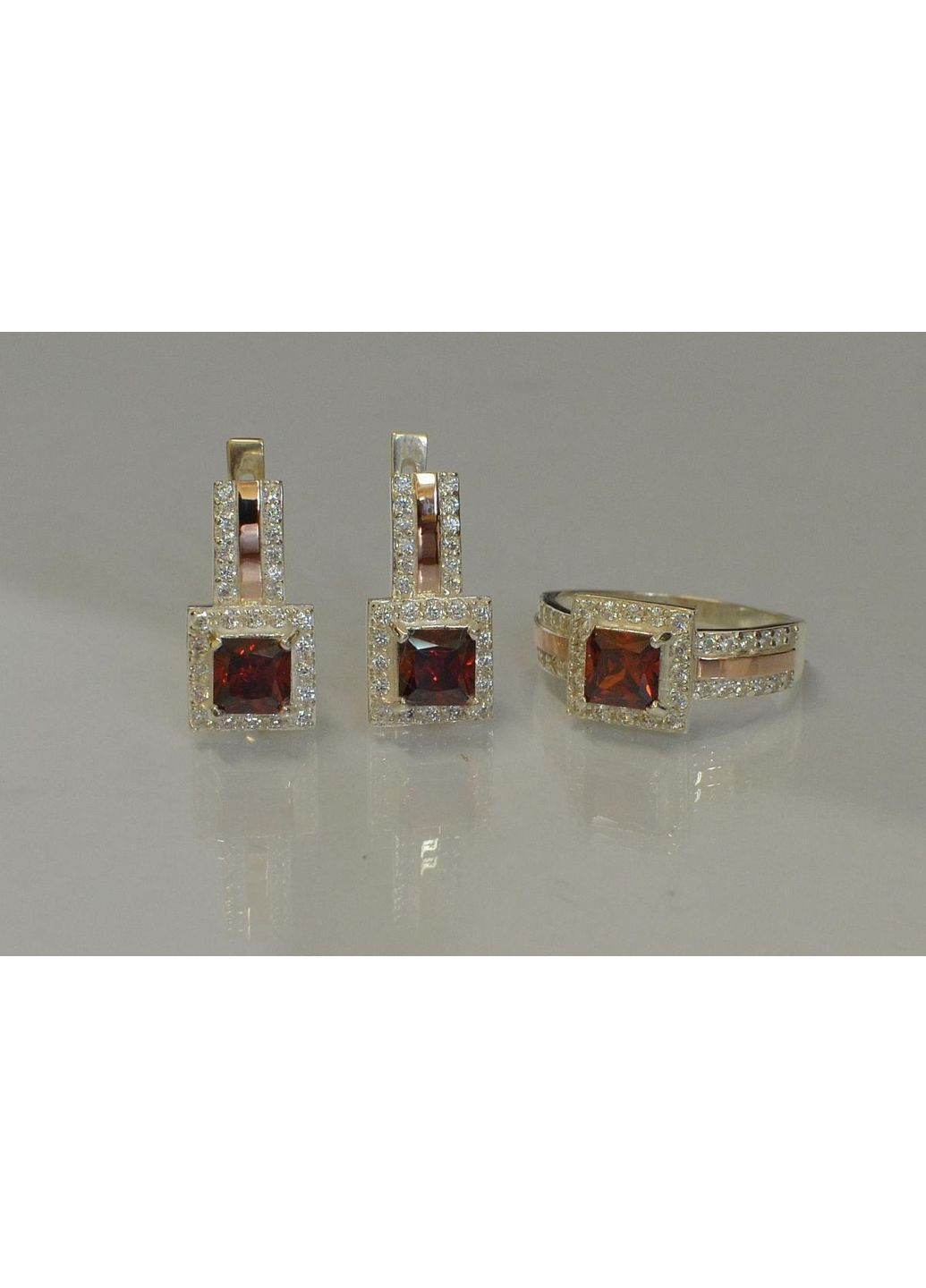 Серебряный набор с золотыми вставками Silver Style (367268246)