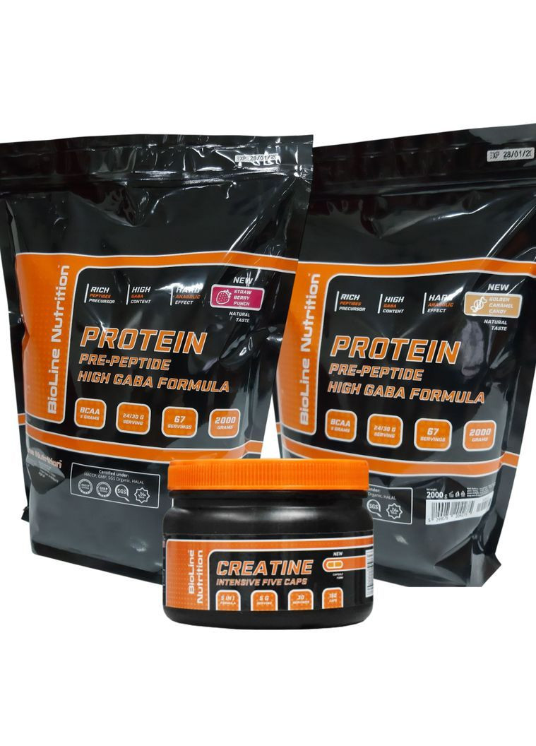 Комплект Протеїн 4 кг. (2 уп.) + Креатин BioLine Nutrition (371353874)