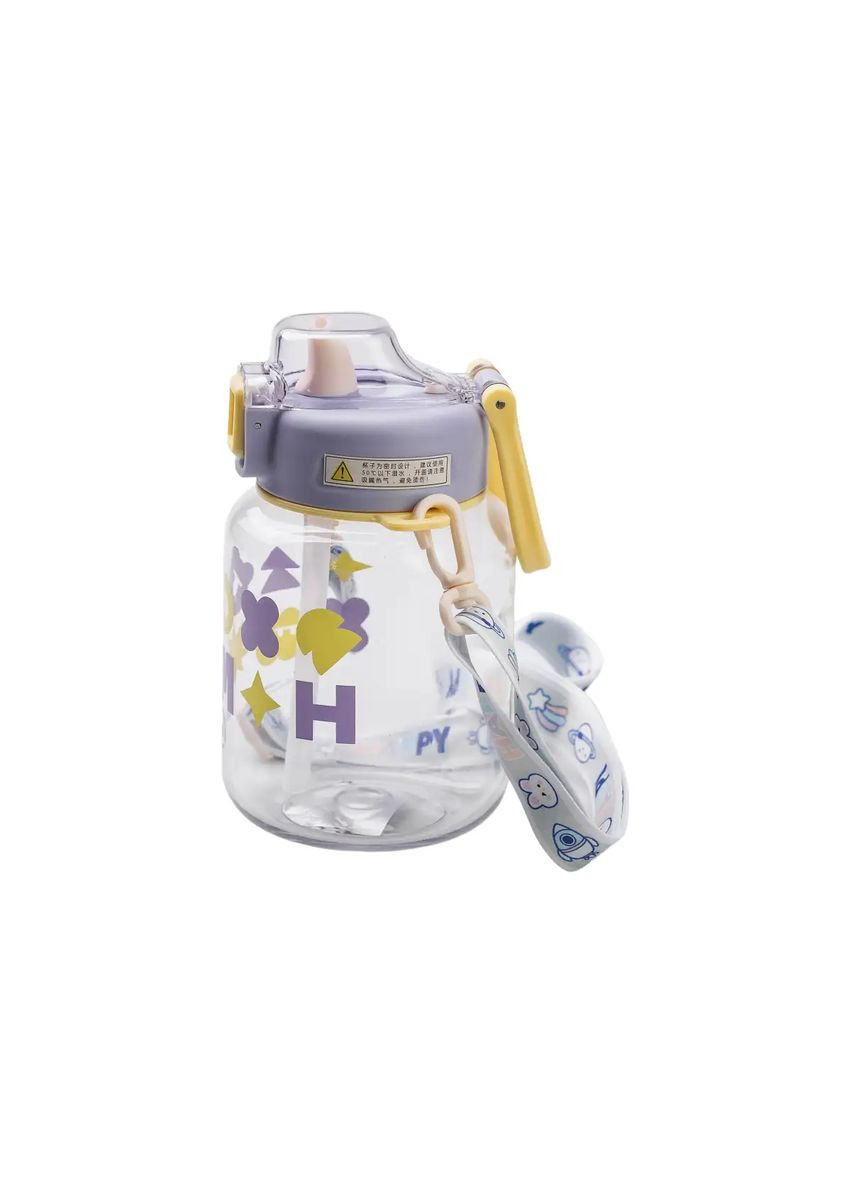 Бутылка для воды детская Gucgres 650 мл с ремешком фиолетовый Yiwu (332987199)