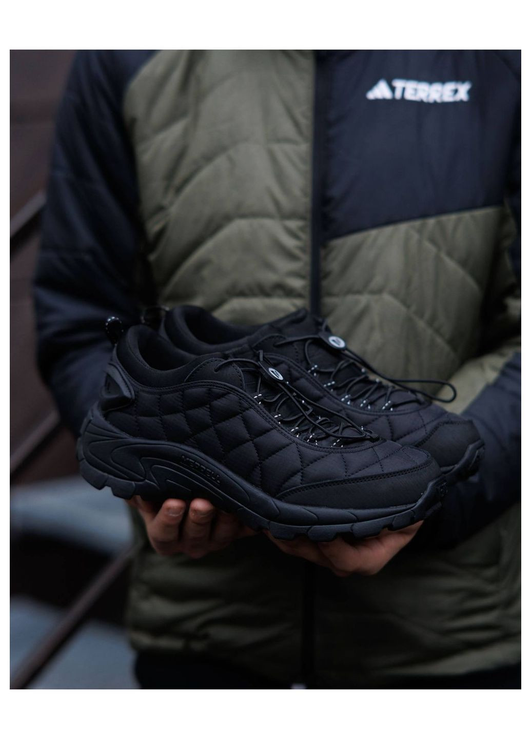 Чорні Зимовий кросівки чоловічі зимові merrell No Brand Ice Cap Moc II Triple Black Silver ND