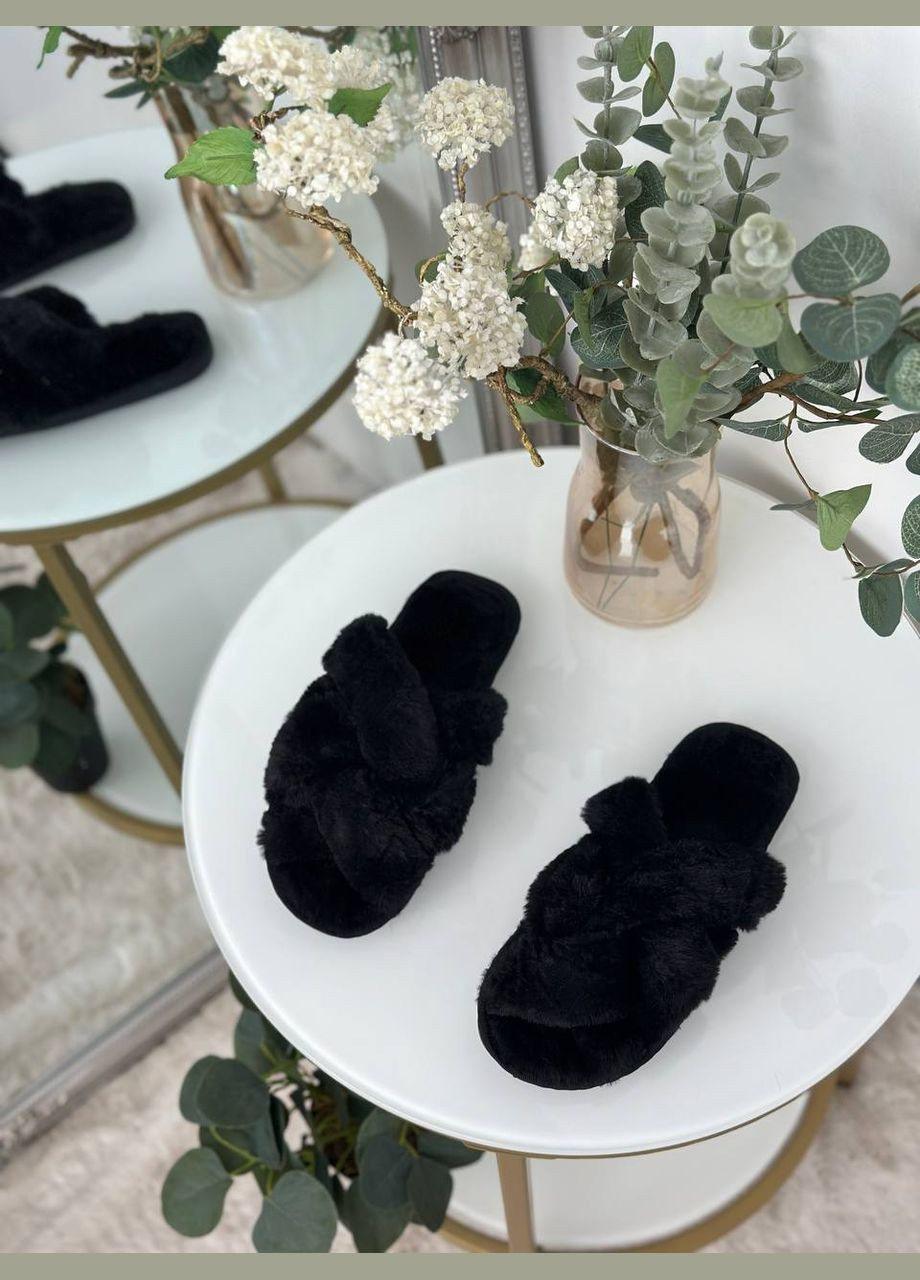 Черные тапочки комнатные No Brand