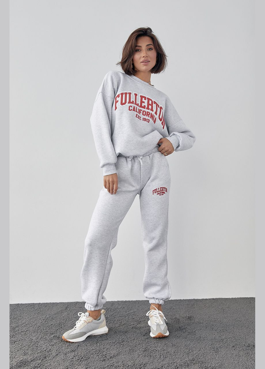 Жіночий спортивний костюм на флісі з принтом Fullerton California Liton (296909140)