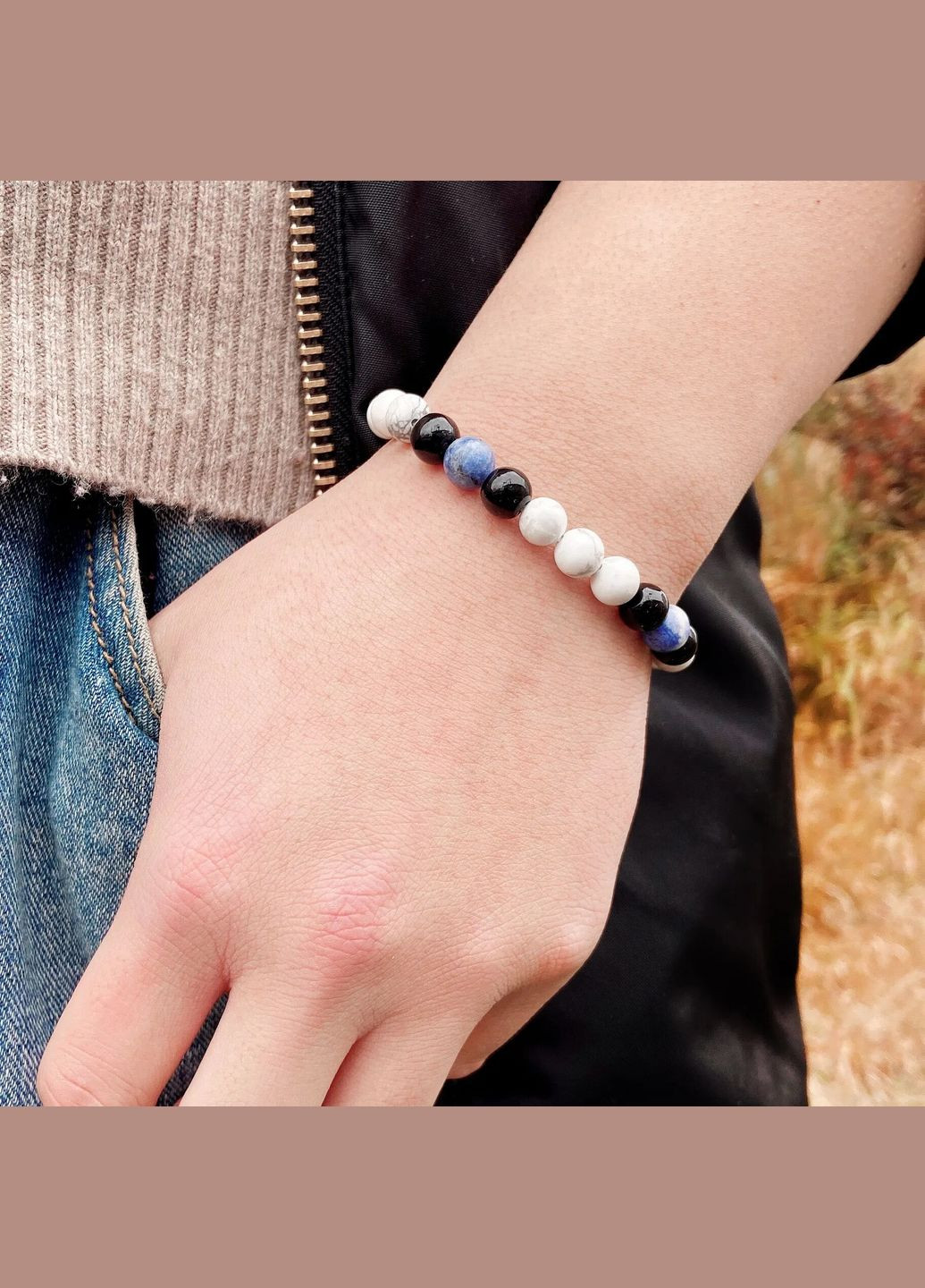 Браслет из кахолонга, агата и содалита (80164) Hemst (301071184)