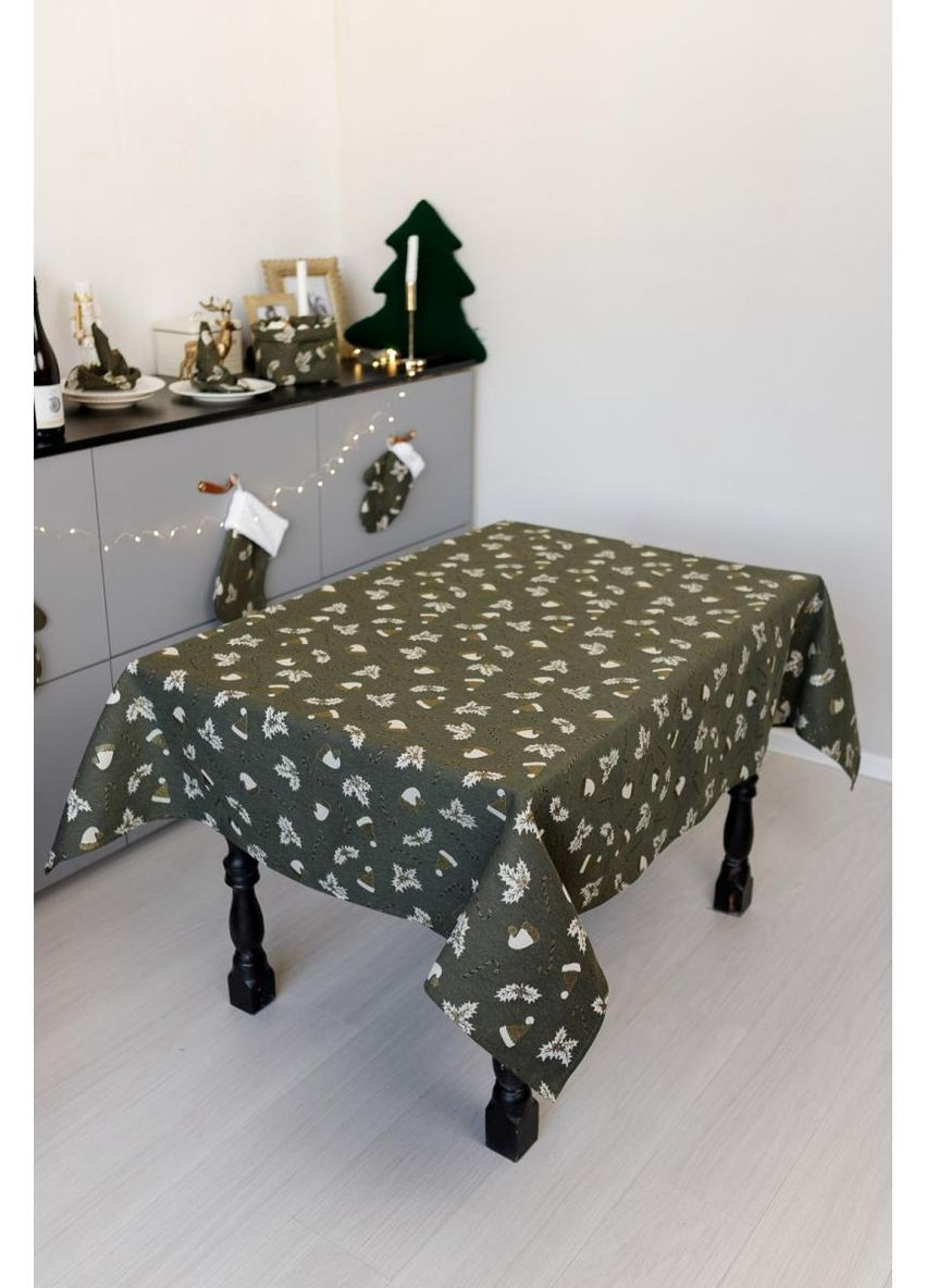 Скатерть 136х220 см Шапочки на зеленом Прованс (366969931)