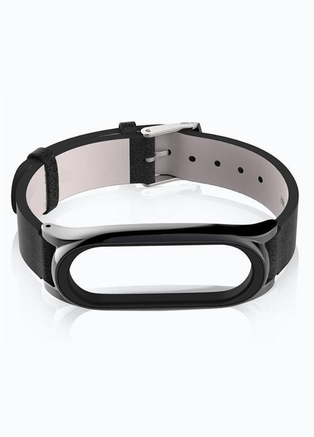 Кожаный ремешок Mijobs для фитнес-браслета Xiaomi Mi Smart Band 7 - Black Primo (333720104)