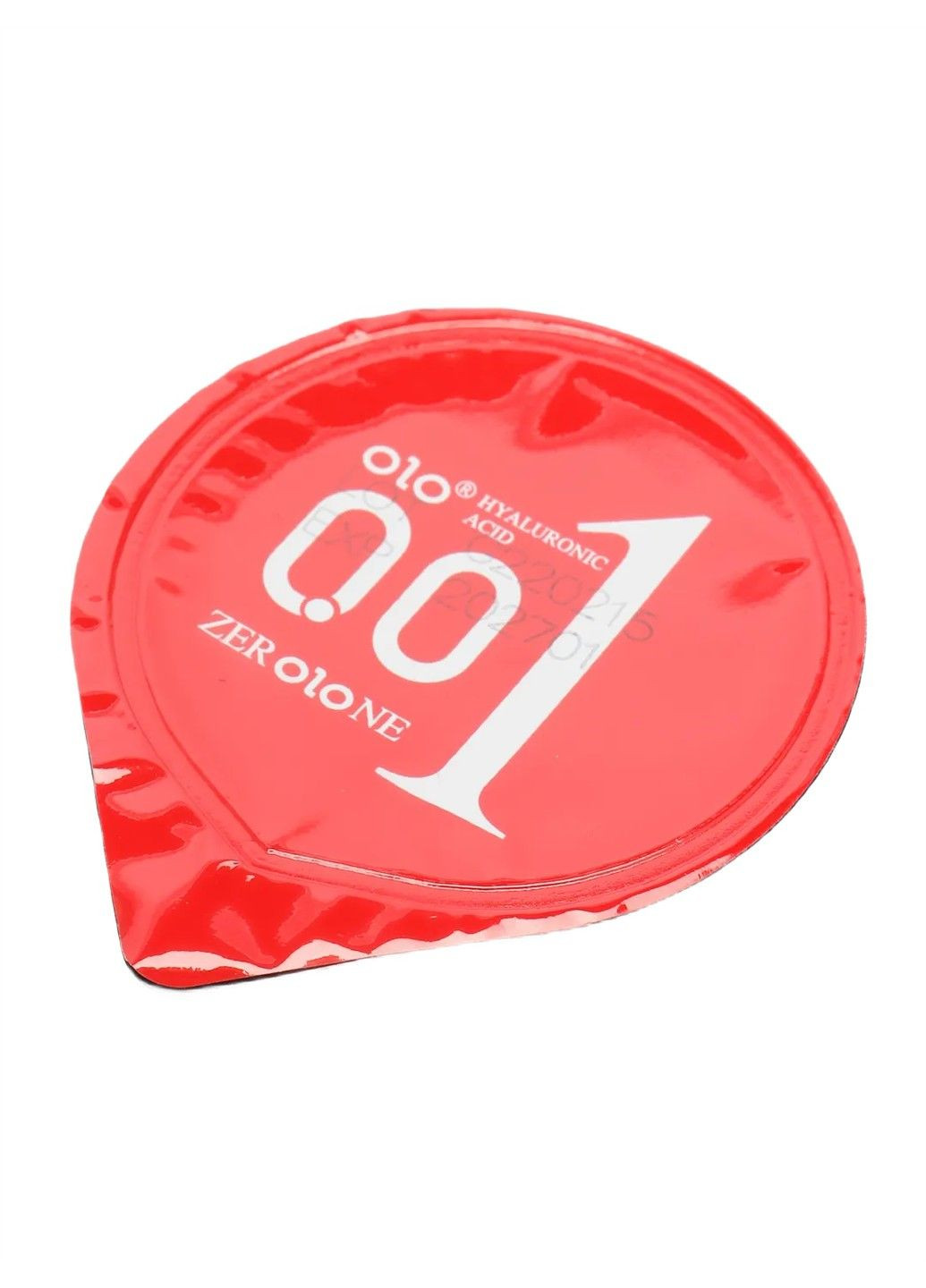 Ультратонкий презерватив RED с гиалуроновой кислотой OLO (284279066)