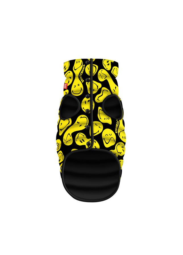 Курточка для собак Clothes малюнок "Смайли на чорному",, В 69-73 см, С 41-45 см WAUDOG (363200857)