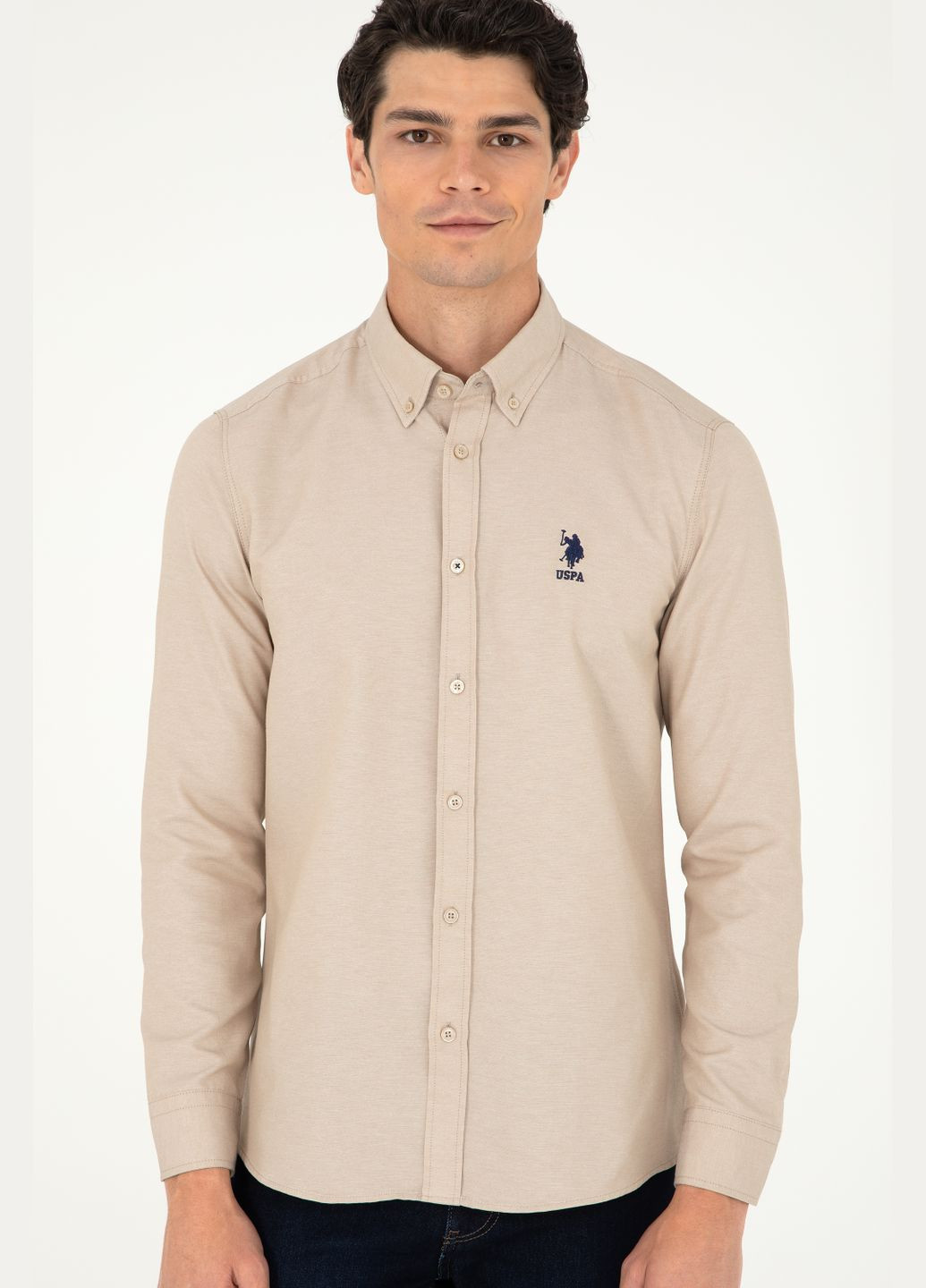 Сорочка з довгим рукавом U.S. Polo Assn чоловіча U.S. Polo Assn. (342394845)