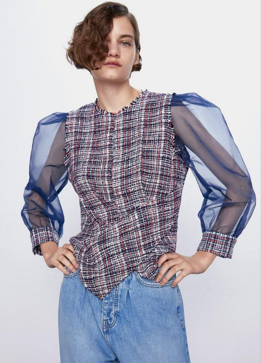 Комбінована блузка Zara