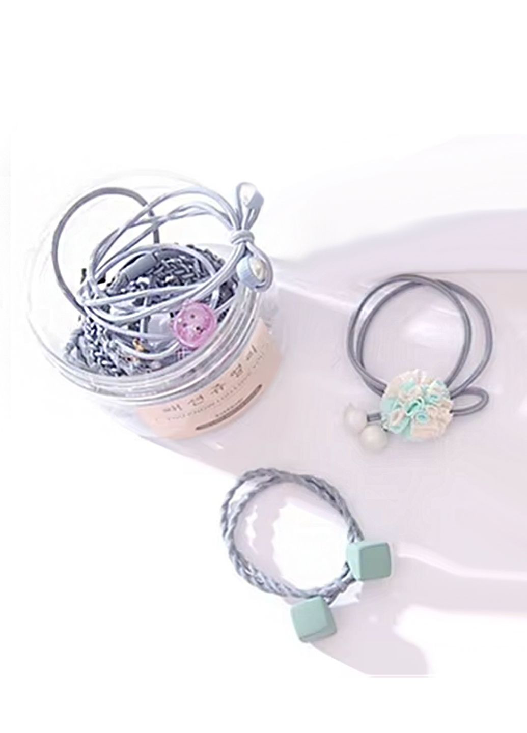 Набір гумок для волосся в пластиковій баночці "Настрій" 12 шт Анна Ясеницька (313105392)