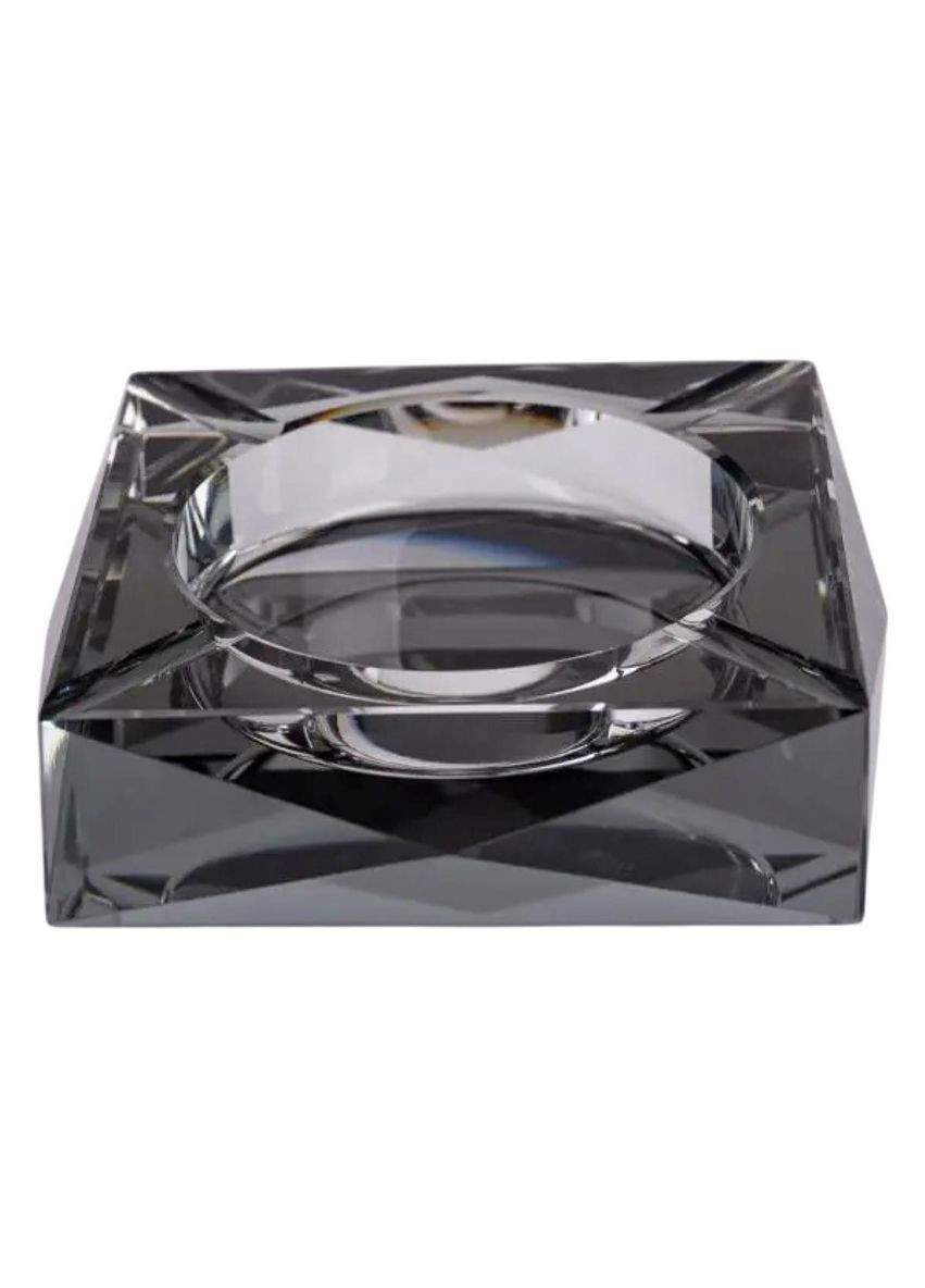 Скляна попільничка для сигарет 13х13х4 см попільничка квадратна настільна Сіра HP-4-131 Yiwu (370802227)