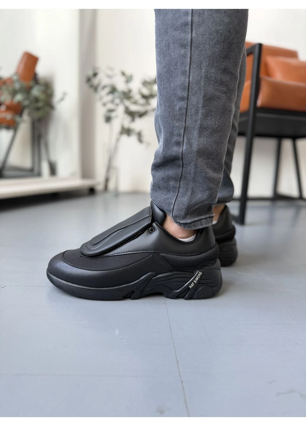 Черные летние кроссовки adidas x raf simons antei total black адидас раф симонс No Brand