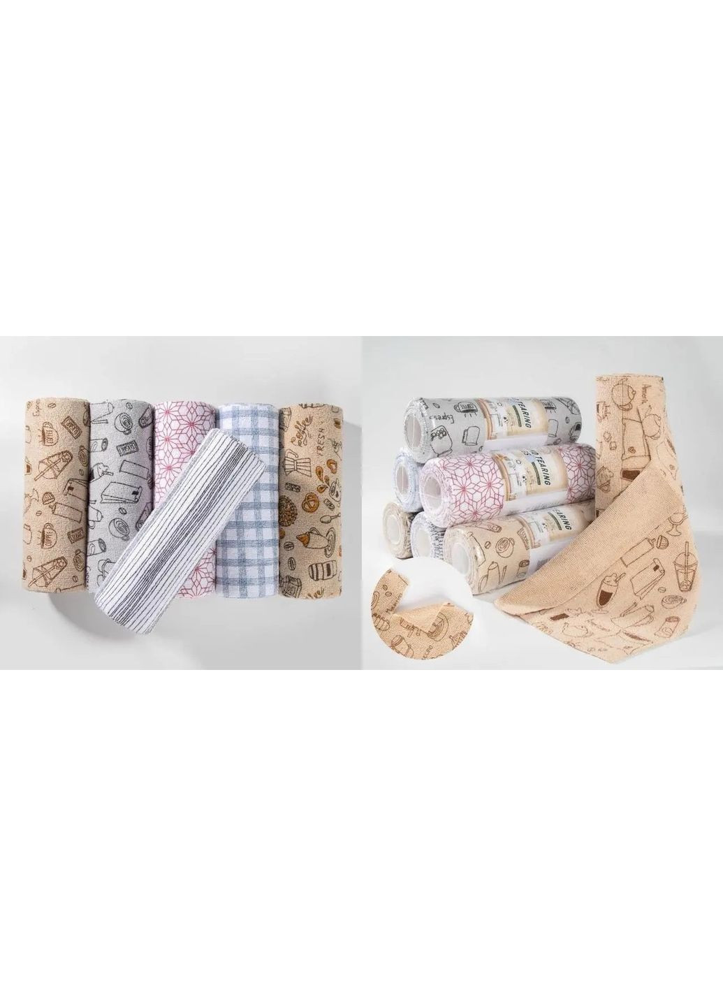 Відривні Рушники для Прибирання Мікрофібра Клітинка 25*25 см у рулоні 20 шт Koloco (366089285)