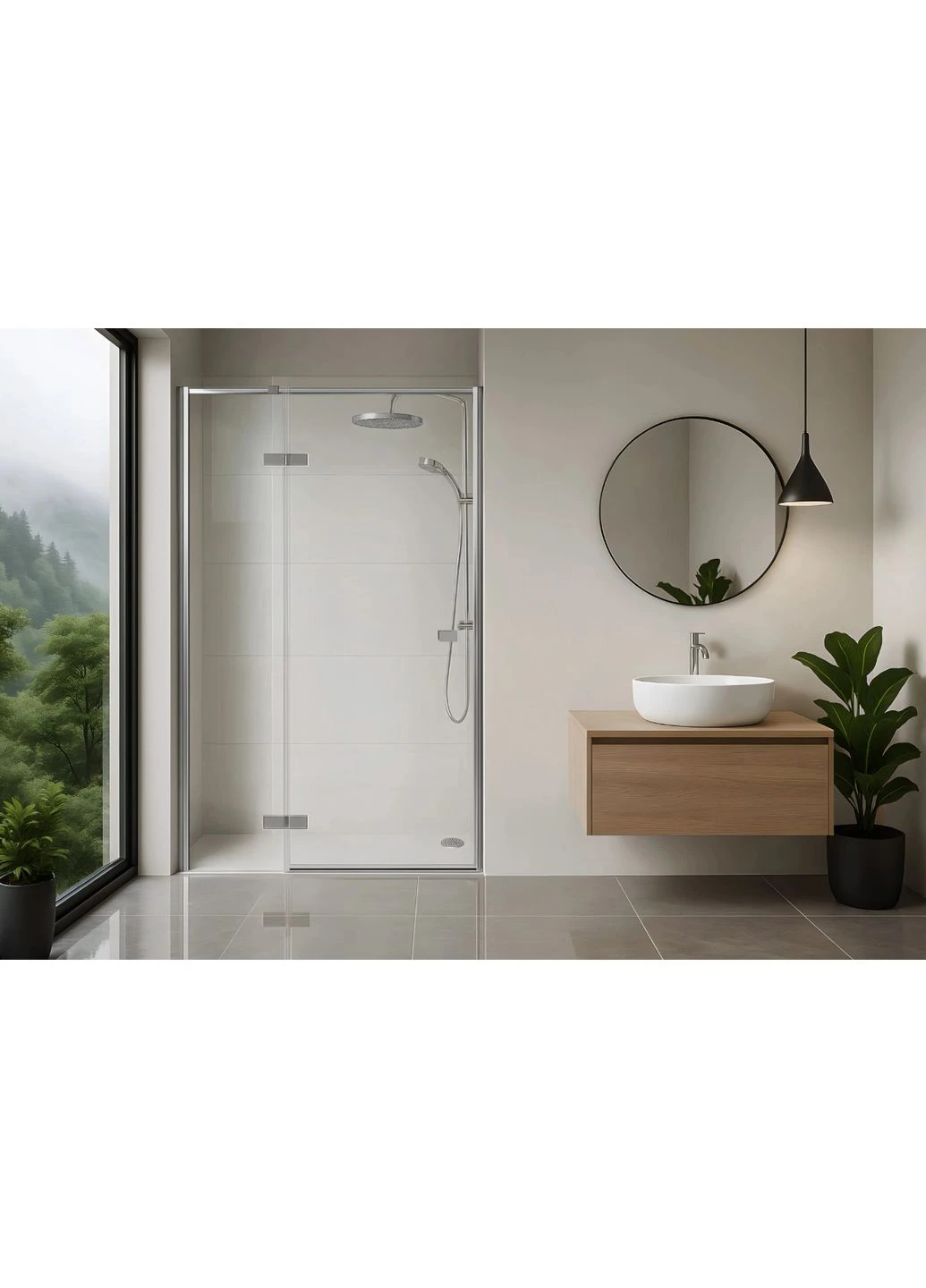Душевая дверь ATLAS 80 L CHROME Rea (386207715)