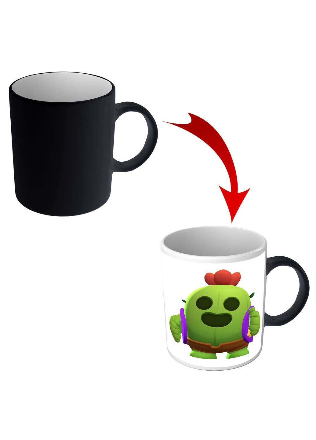 Чашка хамелеон Спайк із Бравл Старс No Brand (302522757)