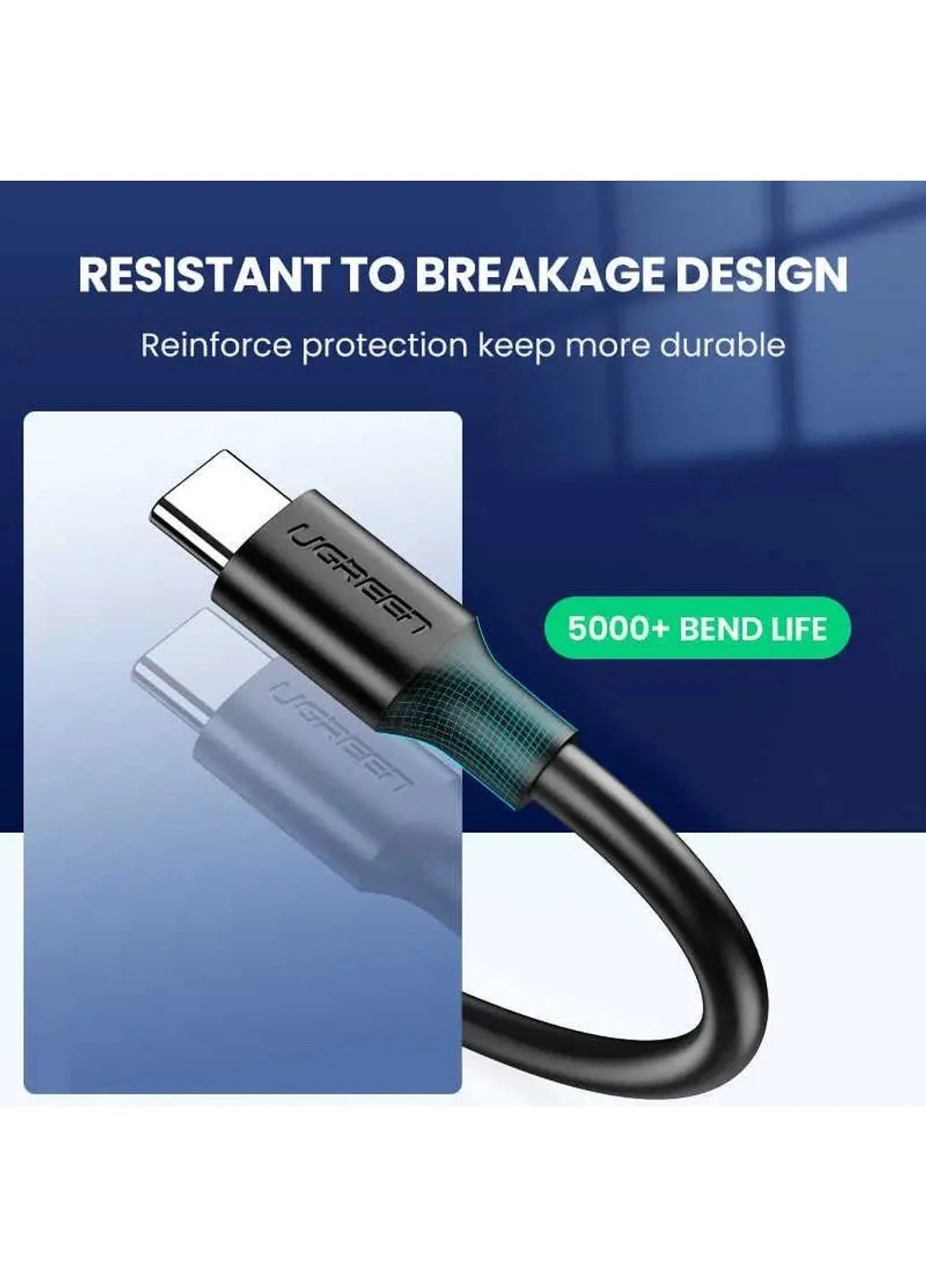 Кабель US184 USB 3.0 A Male to Type C Male Cable Nickel Plating 1m (черный) (UGR-20882) Ugreen (380482685)