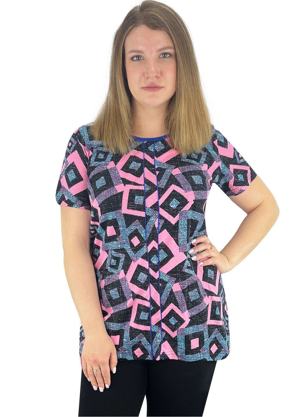 Туника женская ромбы кулир Жемчужина стилей 4129 (293083728)
