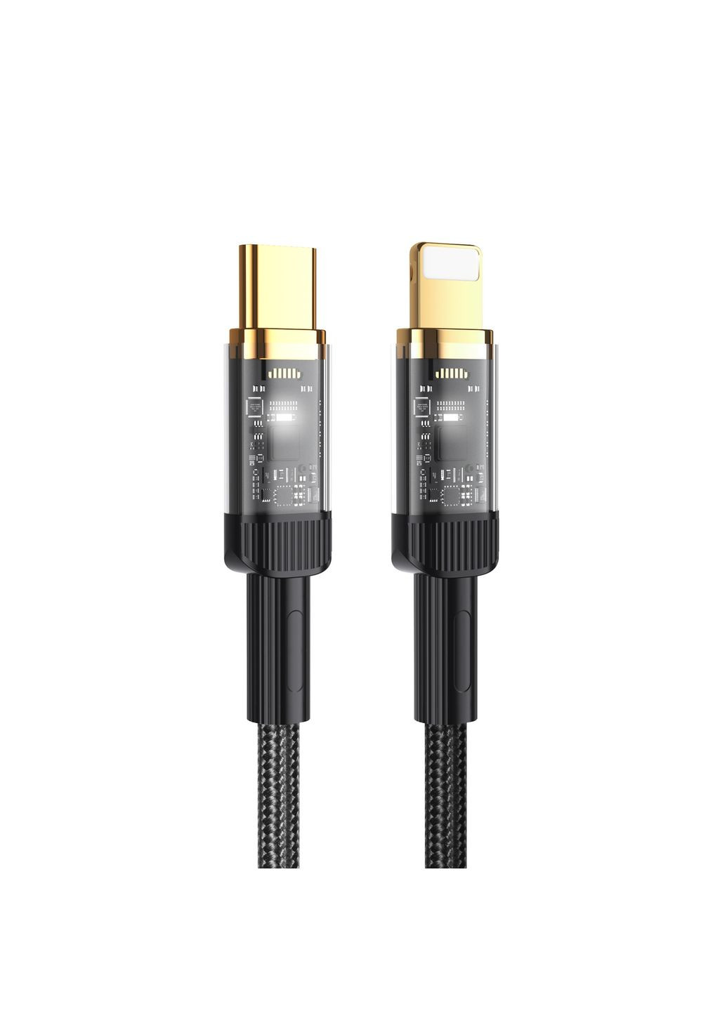Кабель USB-C to Lightning USB2.0 20W PD3.0 3A 480Mb/s 1м позолочені 24K конектори CCL1-02BK Black Remzona (334293838)