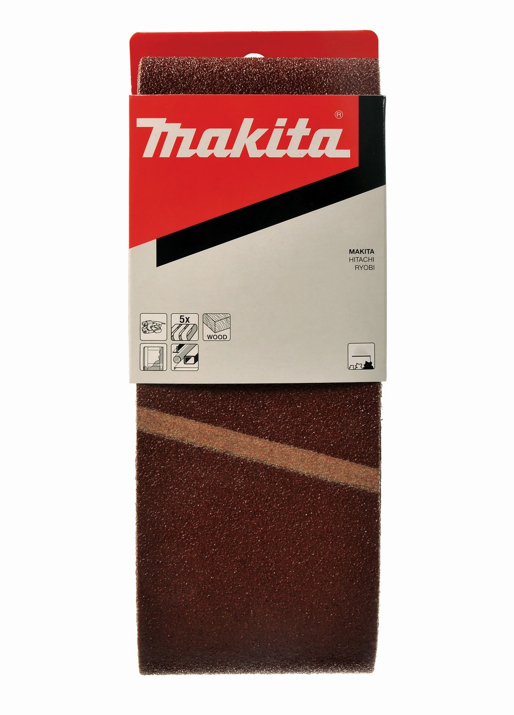 Набір шліфувальної стрічки P-37029 (100х620 мм, К40, 5 шт) шліфстрічка (7126) Makita (295044263)