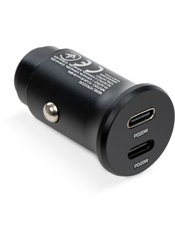 Зарядний пристрій 40W PD 2xUSB-C (20W+20W) Car Charger (VCPCCCC40) Vinga (382058517)