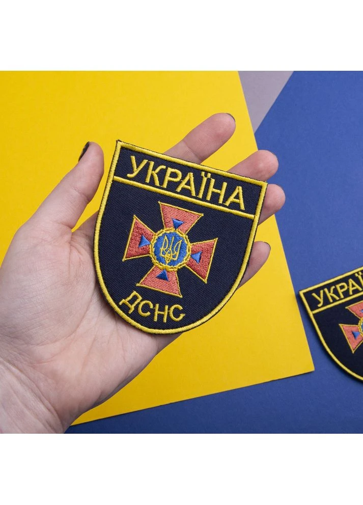 Шеврон нашивка на липучке ДСНС 8х9 см, вышитый патч (800029977) TM IDEIA (394555315)