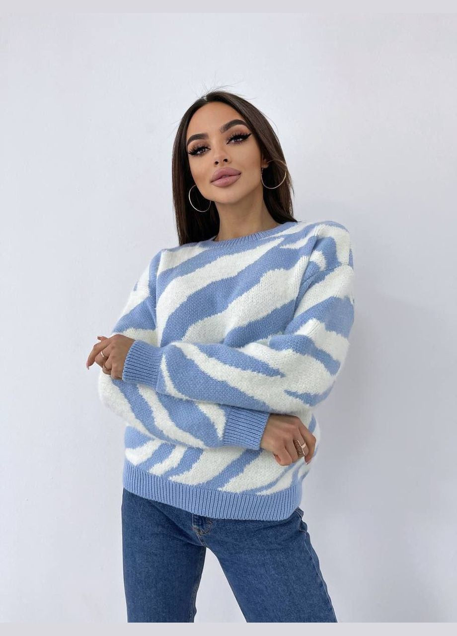 Голубой демисезонный очень теплый и мягкий свитер Vakko