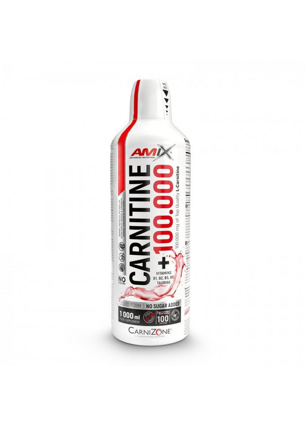 Жироспалювач Nutrition Carnitine 100.000, 1 л Лимон-лайм Amix Nutrition (293416287)