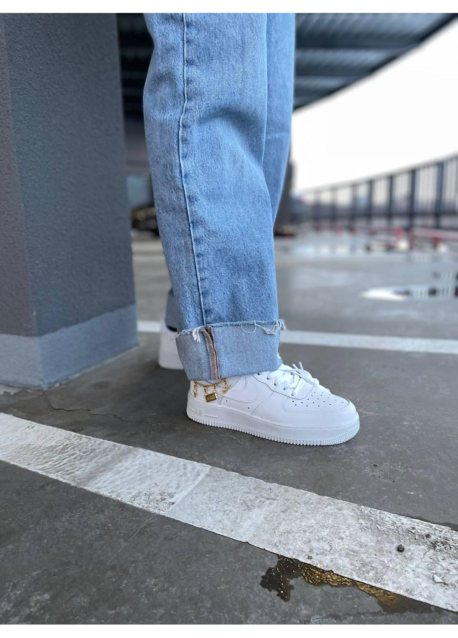 Белые демисезонные кроссовки мужские nike air force 1 lucky charms найк аир форс 1 премиум No Brand