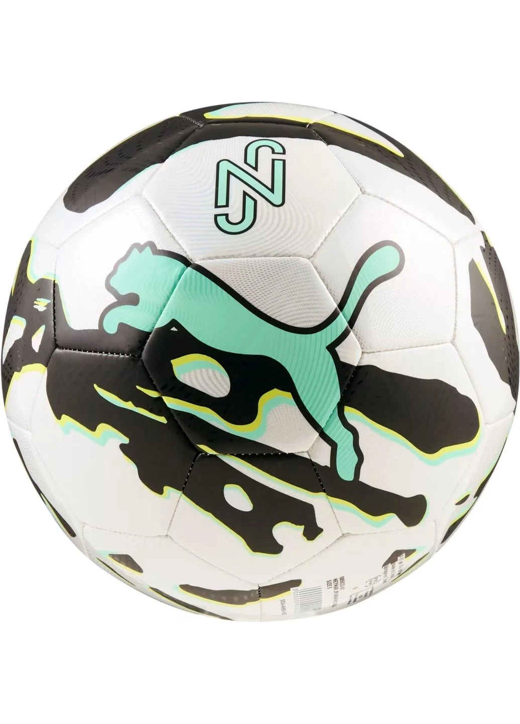 Футбольний м'яч біло-чорно-м'ятний Розмір 4 085023-01 Puma NEYMAR JR GRAPHIC (397405646)