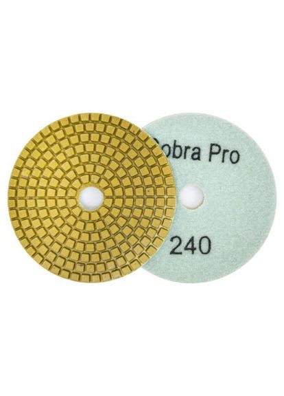 Круг алмазний шліфувальний на липучці 100мм, зерно 240 (черепашка) No Brand (370286403)