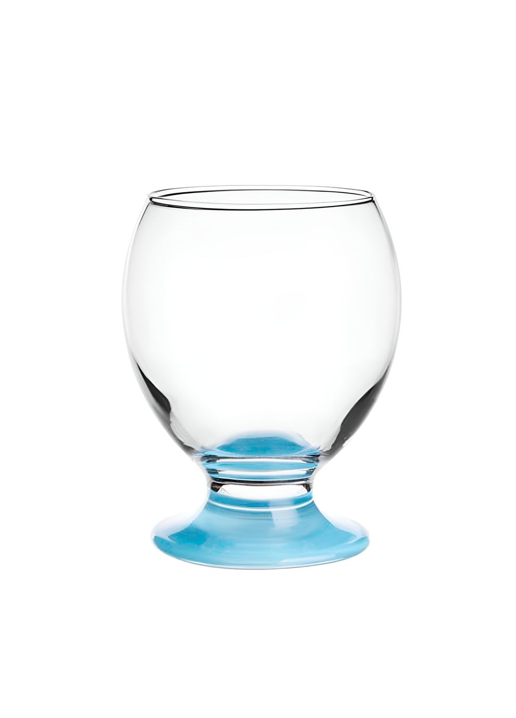 Склянка/креманка з блакитним дном прозора скляна 280 мл 71304 No Brand (276533817)
