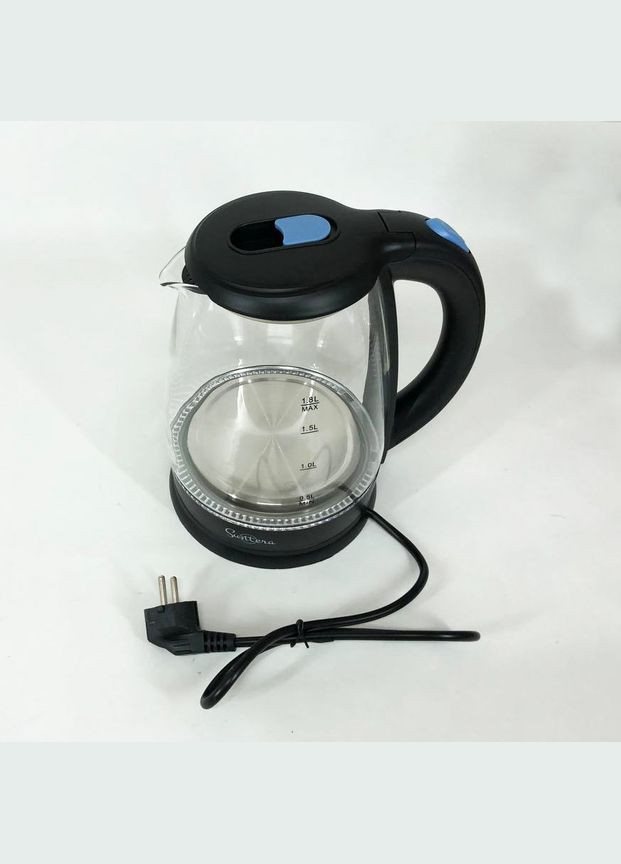 Стеклянный электрический чайник с подсветкой EKB-322B 1500 Вт чайники с подсветкой. Цвет: черный Suntera (364665104)