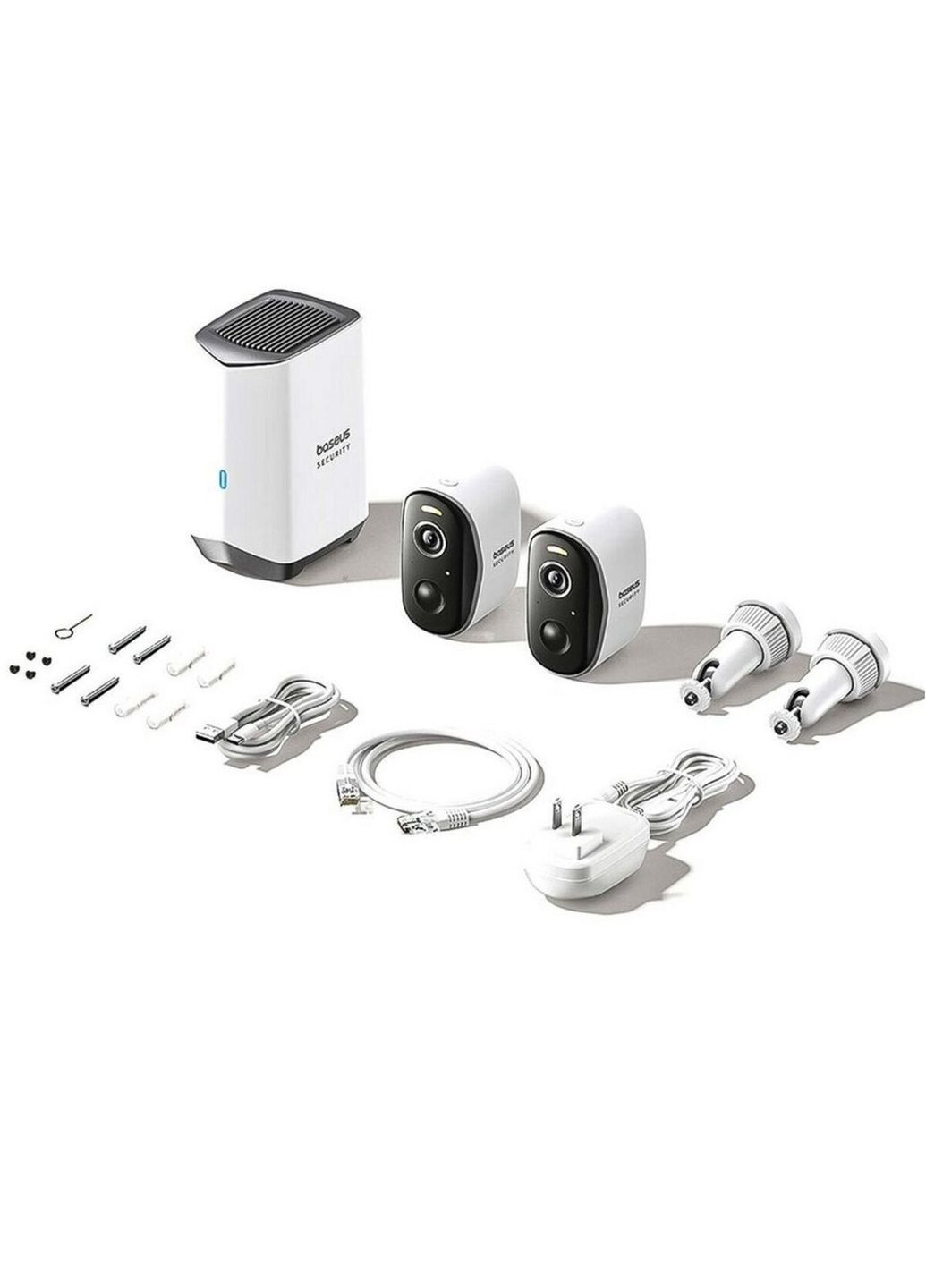 IP-камера видеонаблюдения White EU Baseus Security N1 Plus Outdoor Camera 2K 2-Cam Kit (362668611)