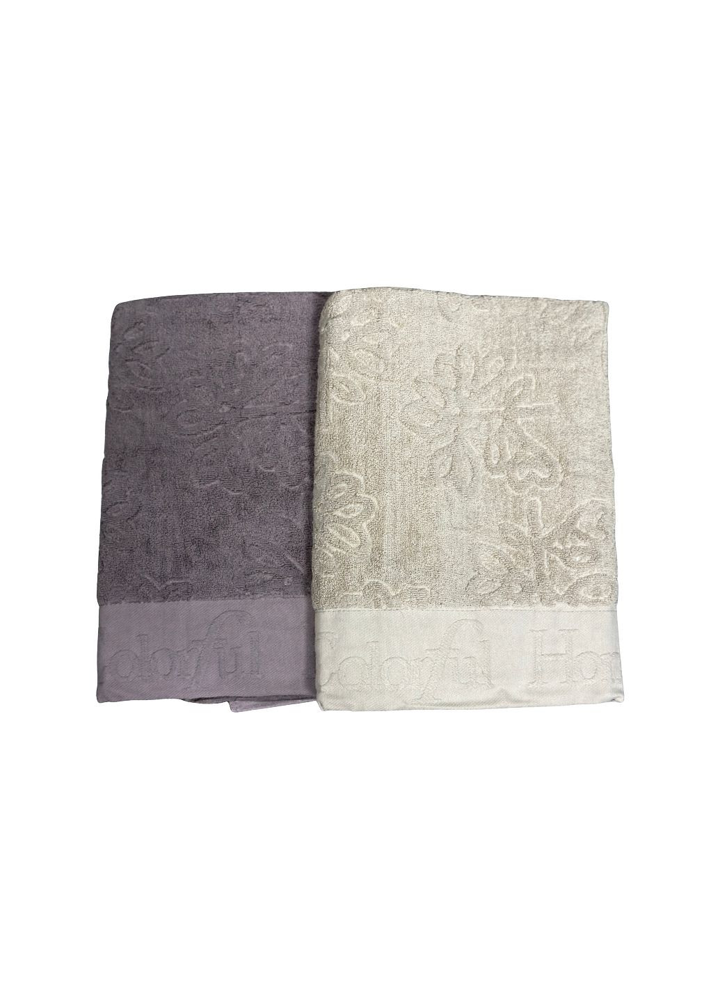 Полотенца для тела махровые хлопковые 140x70 см 2 шт. Mallory Home RR133 Malloory Home комбинированный