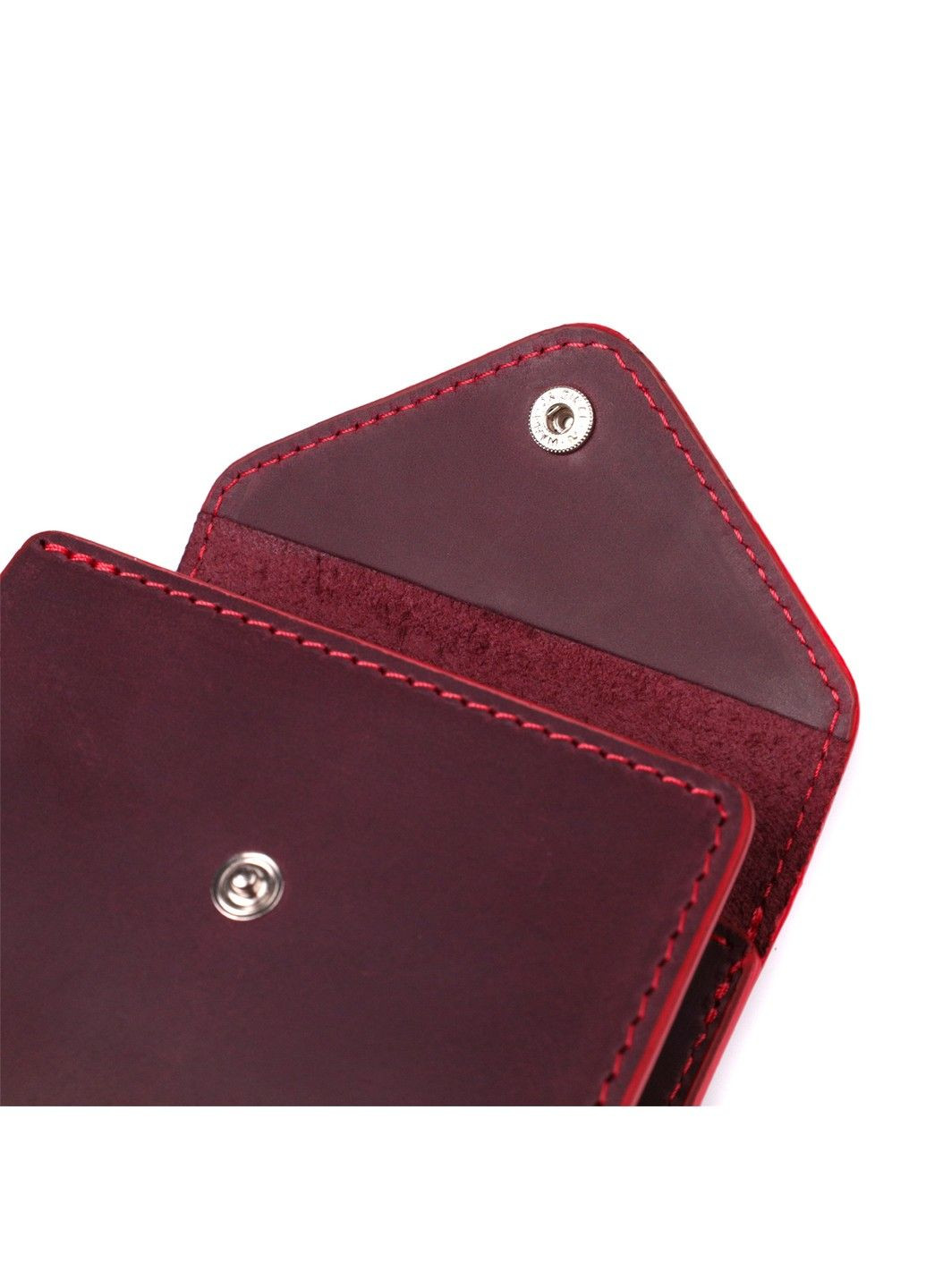Стильный кошелек для женщин из матовой натуральной кожи 16812 Бордовый Grande Pelle (292849780)