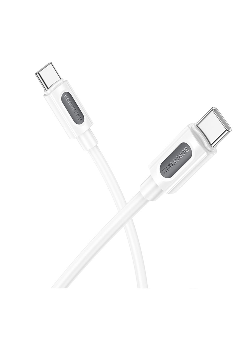 Кабель USB BX114 Silicone Type-C to Type-C 60W Бiлий Borofone (337994917)