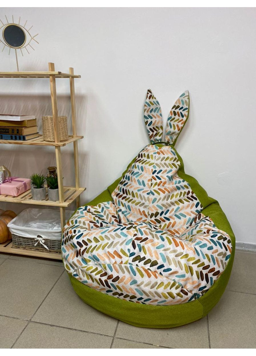 Крісло - мішок груша Зайчик, M - 100х75 Квінс 10782+Mg MT Bertin Dt 4 SkyPuff (361258601)