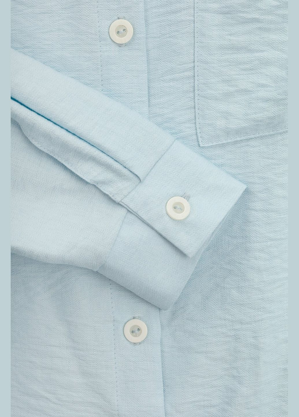 Голубой повседневный рубашка однотонная On me