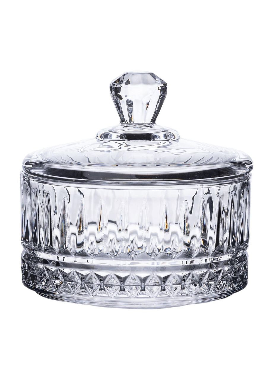 Конфетница с крышкой стеклянная Ø 10 см круглая HP-YH-72 Yiwu (370802274)