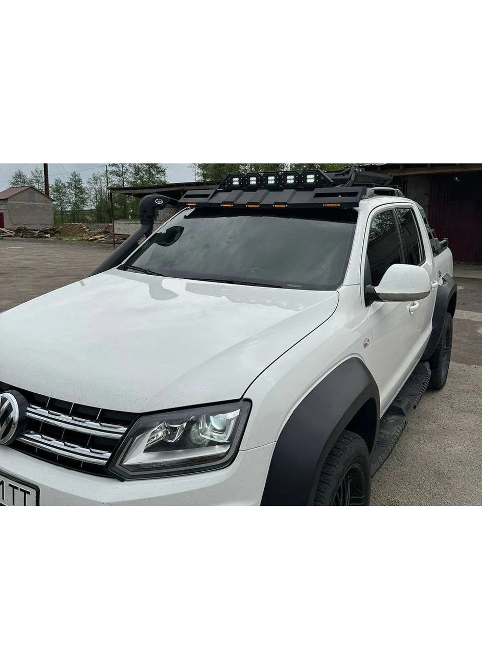 Козырек лобового стекла под багажник DAKAR (LED) для Volkswagen Amarok 2010-2022 гг No Brand (392205330)