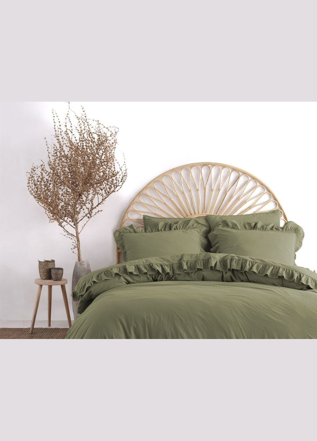 Постільна білизна Stonewashed Exclusive Ranforce 200 х 220 см Akdeniz Yesili Limasso (318382480)