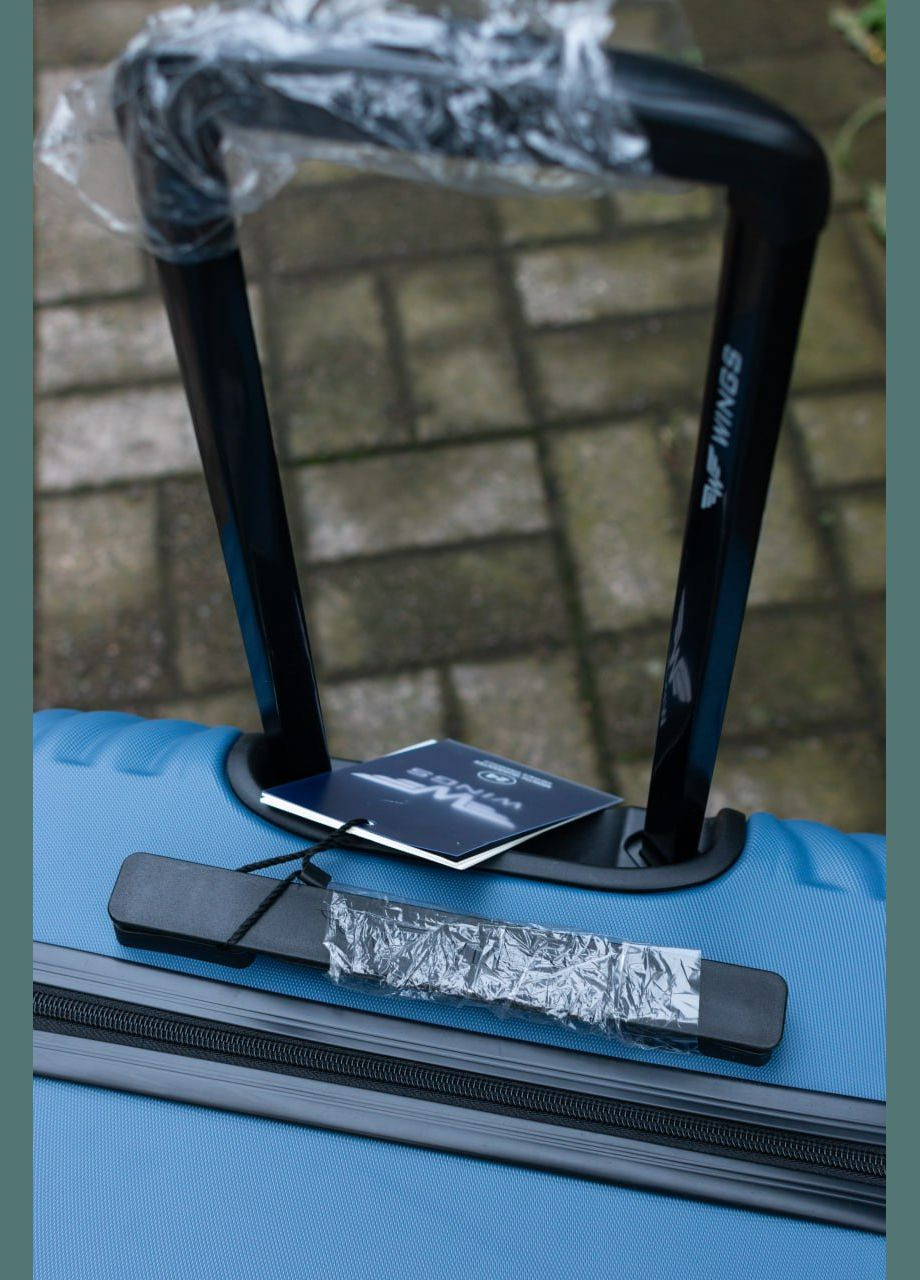 Валіза пластикова великий L, колір синій Wings 120 (324423735)