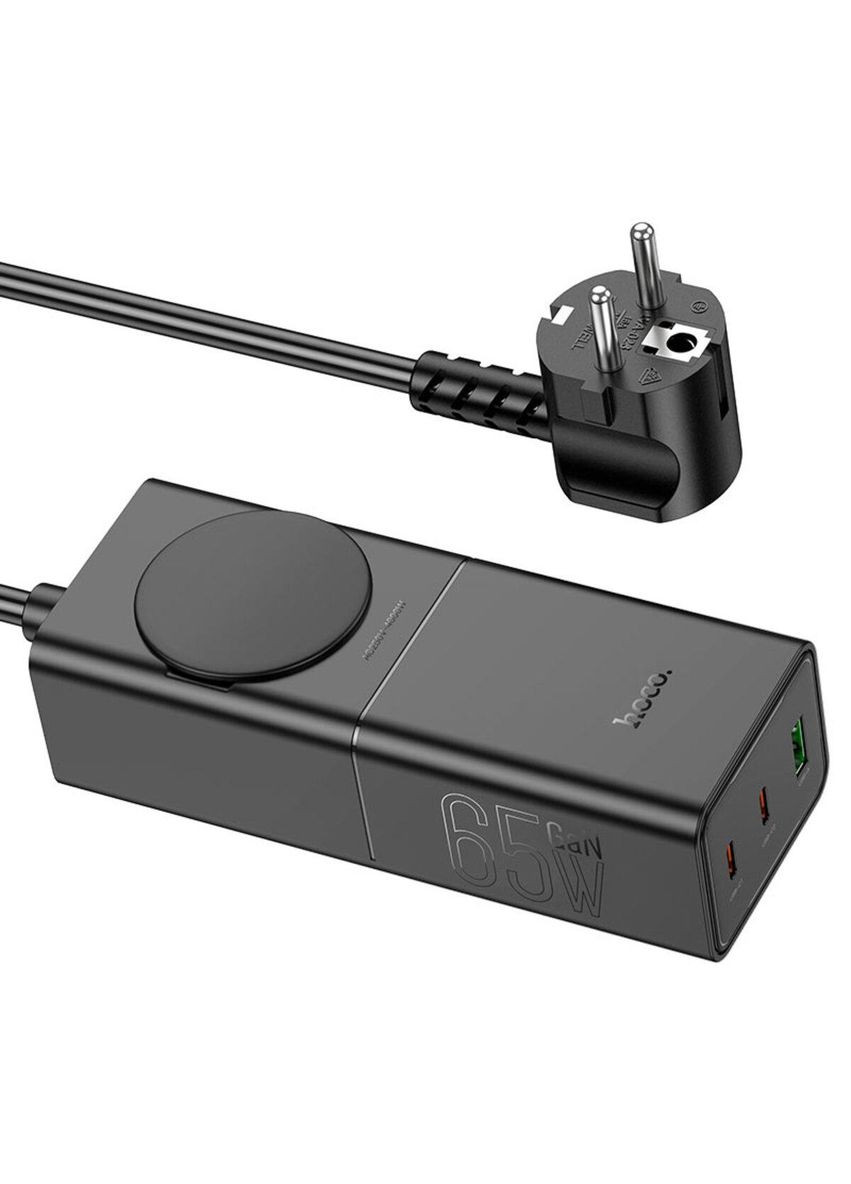 Мережевий зарядний пристрій NS4 Sharp PD65W(2C1A) desktop socket(EU/GER) Black Hoco (335807110)