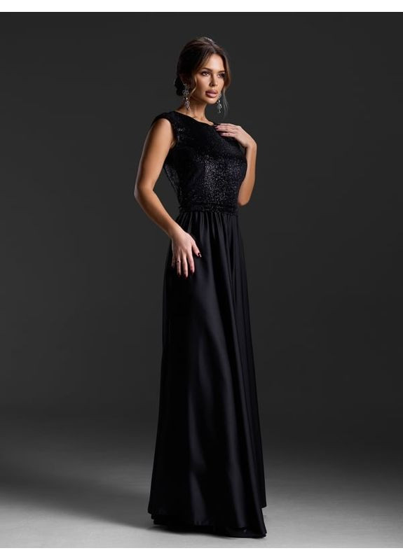 Чорна плаття 15415 чорне ISSA PLUS однотонна