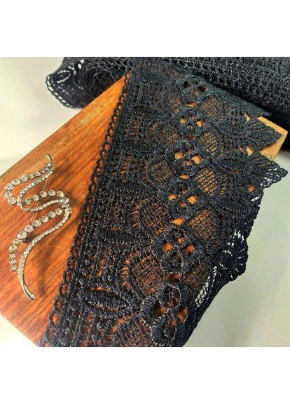 Кружево макраме 12 см (13 м) цвет-черный (40-L0370-3) Plus-plus (352747157)